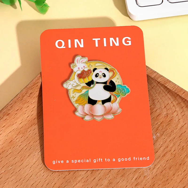 金属徽章 熊猫金属胸针 节日定制