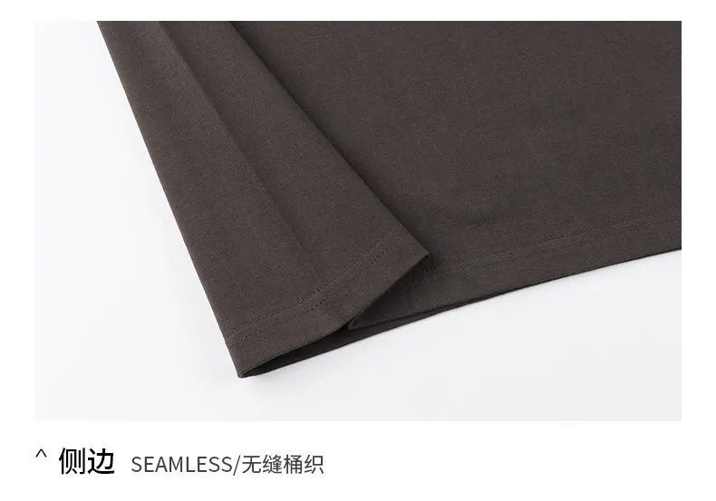 250g日系重磅纯色纯棉男女短袖t恤