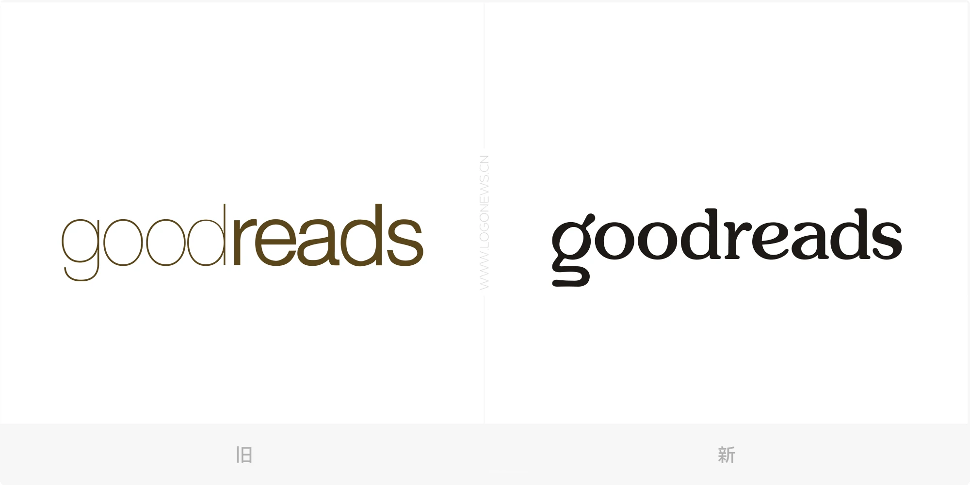 北美最大书评网站Goodreads新LOGO设计的17年字体进化史