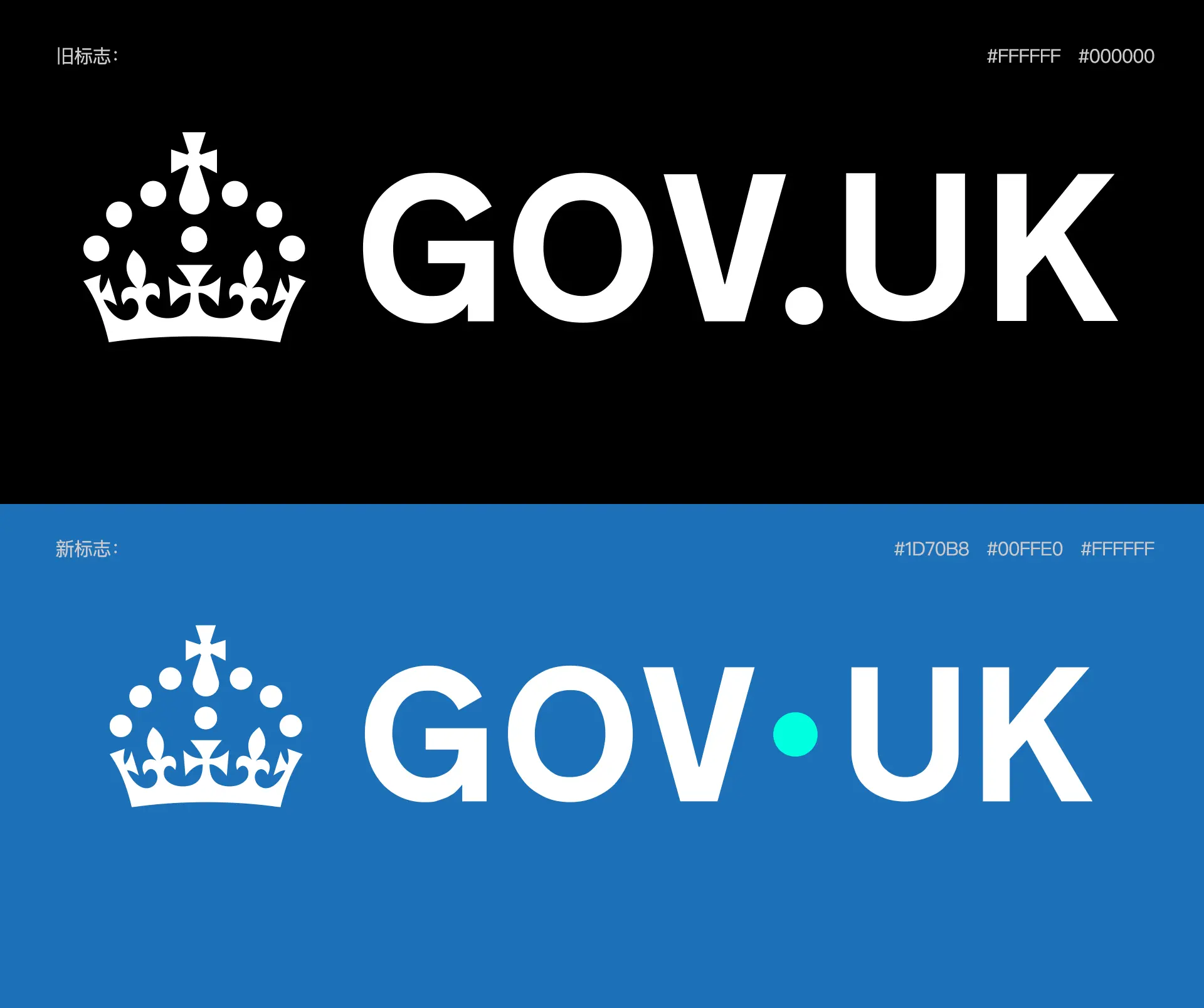 50万英镑移一圆点？英政府网站LOGO设计调整引关注