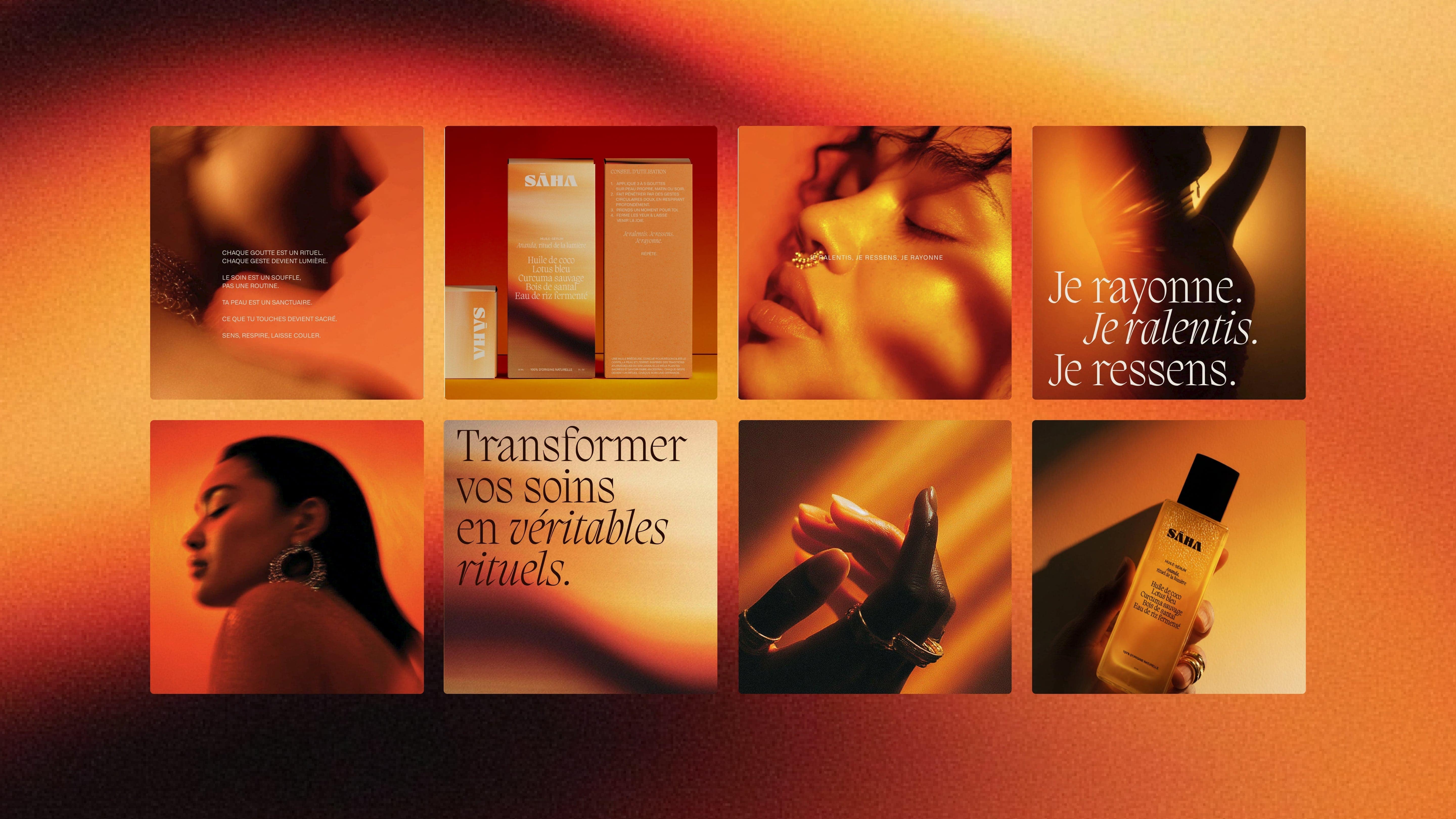 Sāha护肤品牌LOGO设计及VI设计欣赏