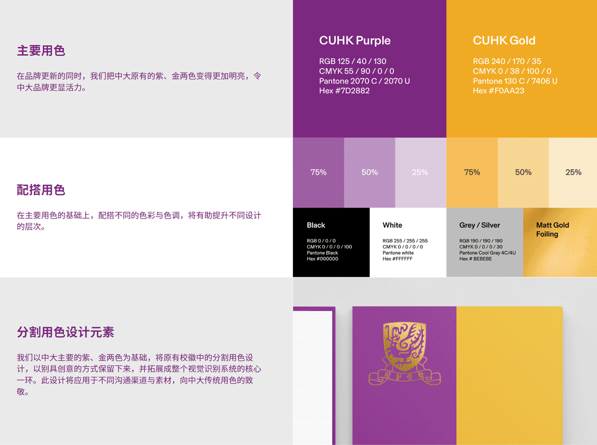 香港中文大学第六次升级LOGO设计理念 香港中文大学品牌形象升级色彩规范