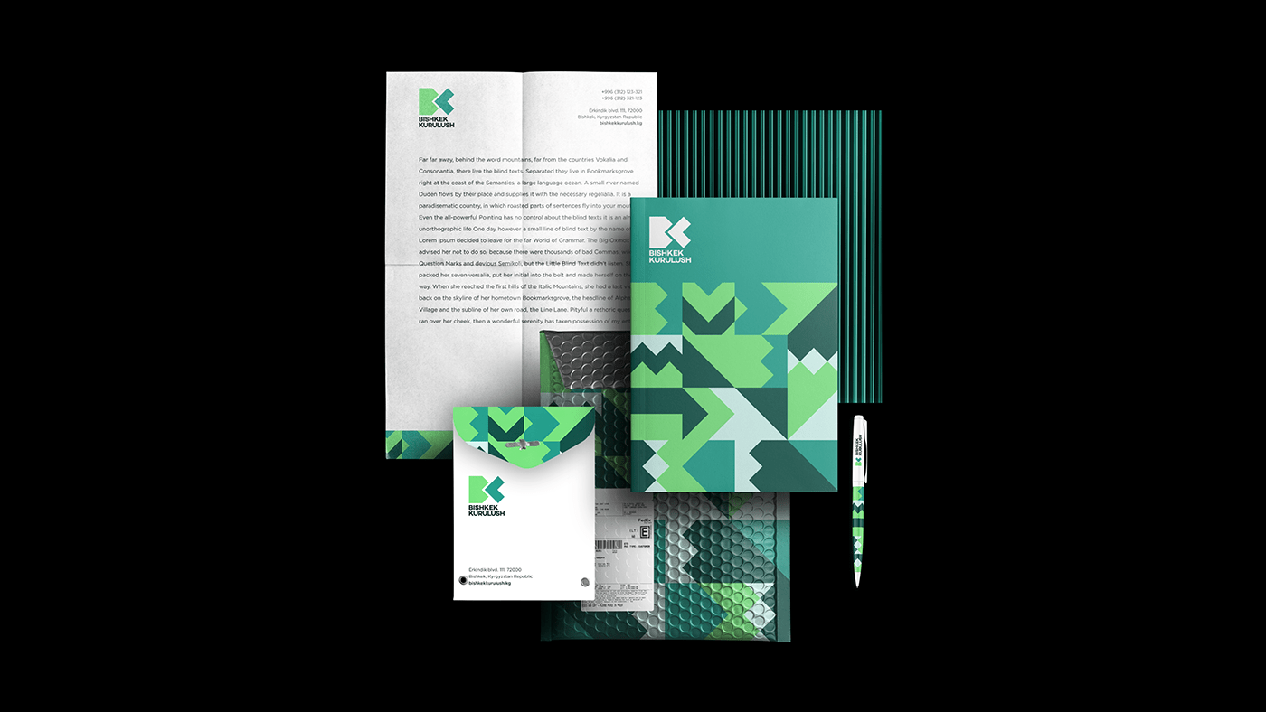 Bishkek Kurulush 建筑公司品牌形象设计赏析 Bishkek Kurulush 品牌形象