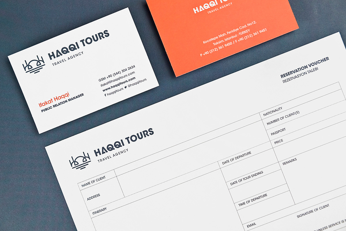 旅游行业Vi形象设计Haqqi Tours土耳其入境旅游设计