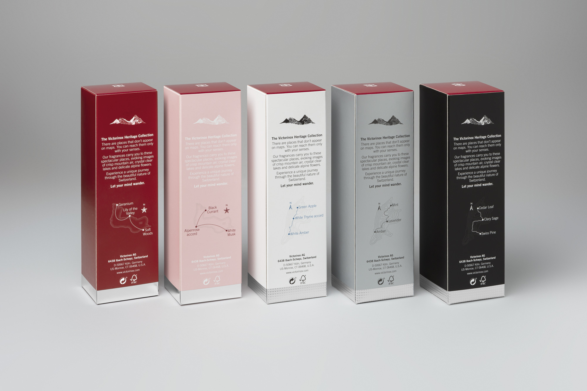 深圳设计公司分享：诺雷斯特（Victoriax）Victorinox Fragrance Collection的包装重新设计